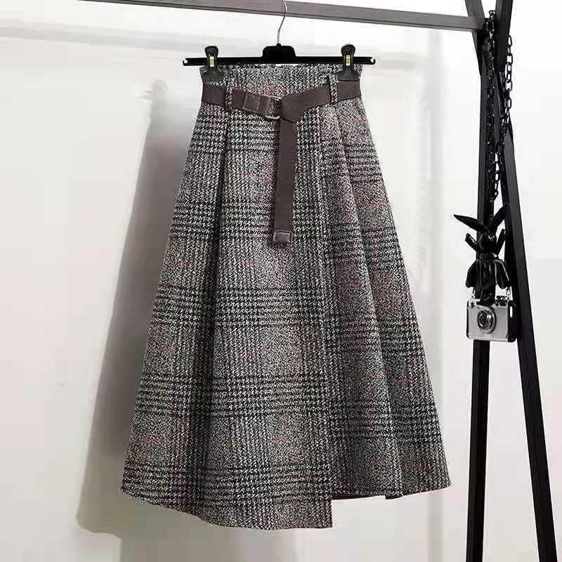 Narrow mini skirt with shadow check | Womens Skirts Clothing Skirts