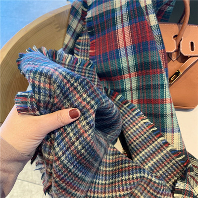 Plaid scarf made from pure wool | Womens Scarves Accessoires Scarves