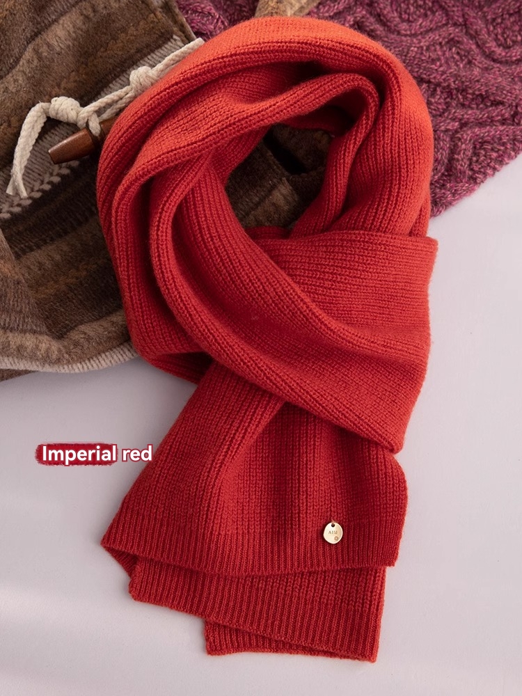 Plain knitted scarf | Womens Scarves Accessoires Scarves