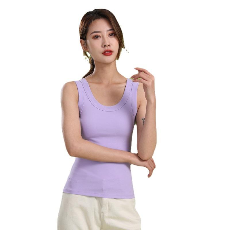 Slim sleeveless top in cotton rib | Womens Shirts & Tops Clothing Shirts & Tops