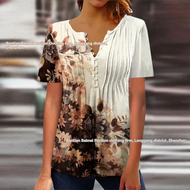 Slip-on blouse with short sleeves | Womens Shirts & Tops Clothing Shirts & Tops