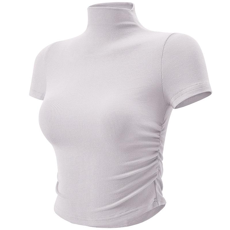 T-shirt with slit mock neck | Womens Shirts & Tops Clothing Shirts & Tops